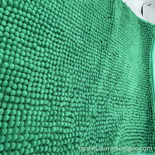 Anti Skidding Green Chenille Bathroom Mats